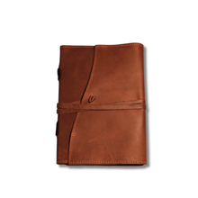 Load image into Gallery viewer, A4 Leather Foldover Notebook
