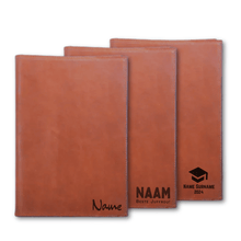 Load image into Gallery viewer, A5 Notebook Leather Folder personalised