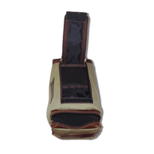 Load image into Gallery viewer, Canvas Leather Trim Men’s Toiletry Bag, XL