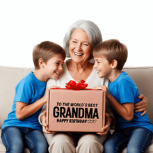 Load image into Gallery viewer, To The World's Best Grandma Happy Birthday Personalised Gift Box