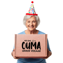 Load image into Gallery viewer, Vir Ons Ouma Lekker Verjaar Personalised Gift Box