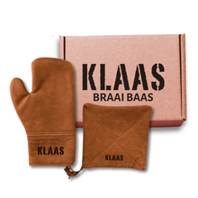 Load image into Gallery viewer, Leather Oven Glove & Pot Holder Personalised