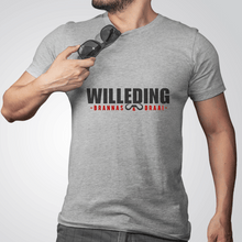 Load image into Gallery viewer, Willeding Brannas & Braai Light Grey Cotton T-Shirt Front, Willeding Brannas and Braai T-Shirt front view – personalised South African cotton tee