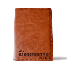 Load image into Gallery viewer, Boeremeisie A6 Leather Slip-On Cover With Notebook
