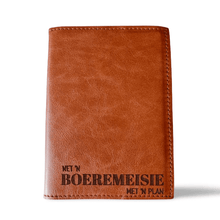 Load image into Gallery viewer, Boeremeisie A6 Leather Slip-On Cover With Notebook