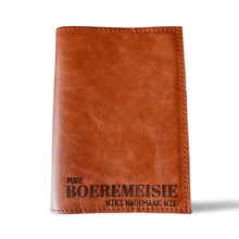 Load image into Gallery viewer, Boeremeisie A6 Leather Slip-On Cover With Notebook