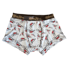Load image into Gallery viewer, Woesmooi Fietsry Boxer Briefs in matching tin container with lid packaging