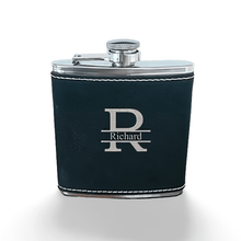 Load image into Gallery viewer, Leather hip flask 210ml handcrafted full-grain leather stainless steel South African gift