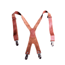 Load image into Gallery viewer, Leather Suspenders Back