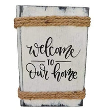 Load image into Gallery viewer, Decorative Book Stack of Three Books, Welcome to our home