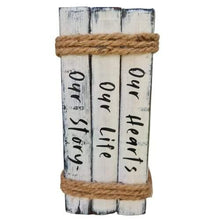 Load image into Gallery viewer, Decorative Book Stack of Three Books, Welcome to our home