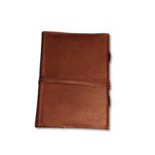 Load image into Gallery viewer, A5 Leather Notebook Foldover
