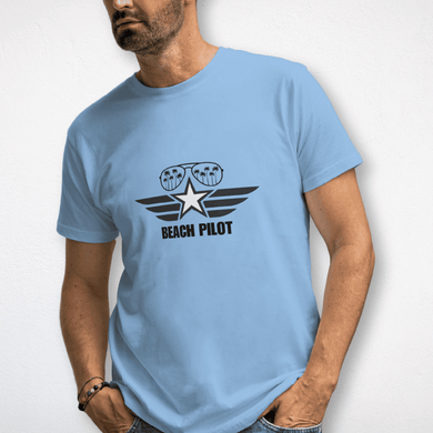 Padstal Winkel Light Blue Beach Pilot Cotton T-Shirt