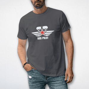 Padstal Winkel Stone Grey Bos Pilot Cotton T-Shirt