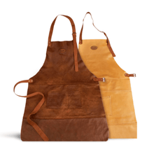 Load image into Gallery viewer, Handcrafted Brown Leather Apron

