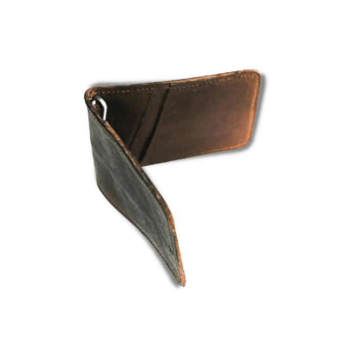 Padstal Leather Money Clip, 4 Card, Brown
