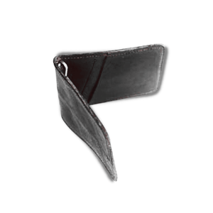Padstal Leather Money Clip, 4 Card, Black