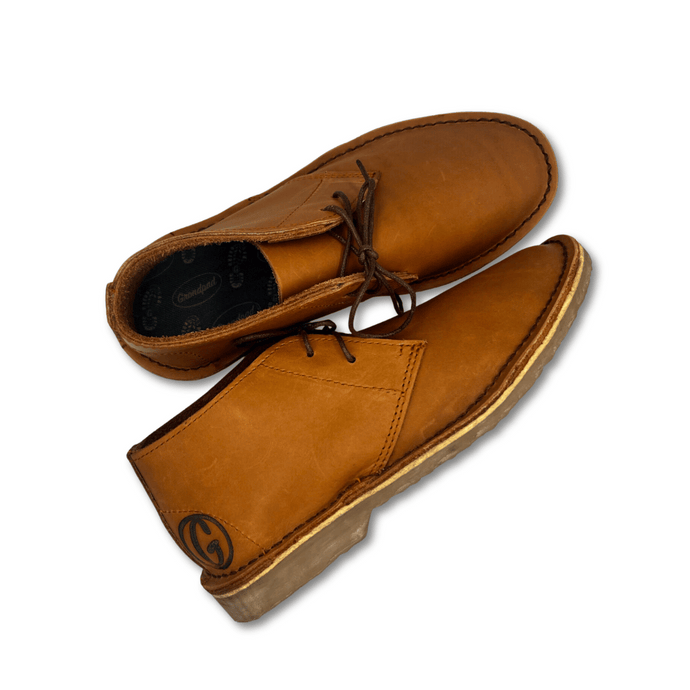 Valie Vellie Leather Shoe with Tan Sole