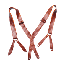 Load image into Gallery viewer, Vintage Button Leather Suspenders

