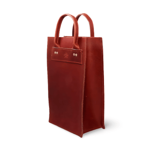 Padstal Square Wine Leather Bag