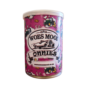 Woesmooi Trekker Boxer Briefs in matching tin container with lid packaging