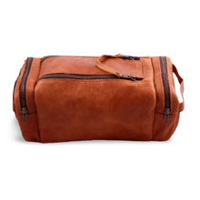 Load image into Gallery viewer, Leather Men’s Toiletry Bag, XL
